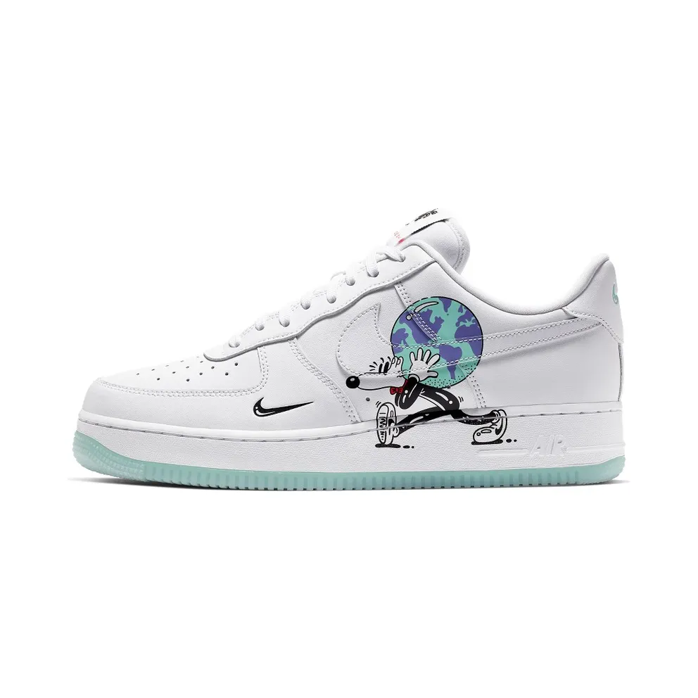 Nike Air Force 1 Flyleather Steve Harrington Earth Day (2019) White/White-White (CI5545-100)