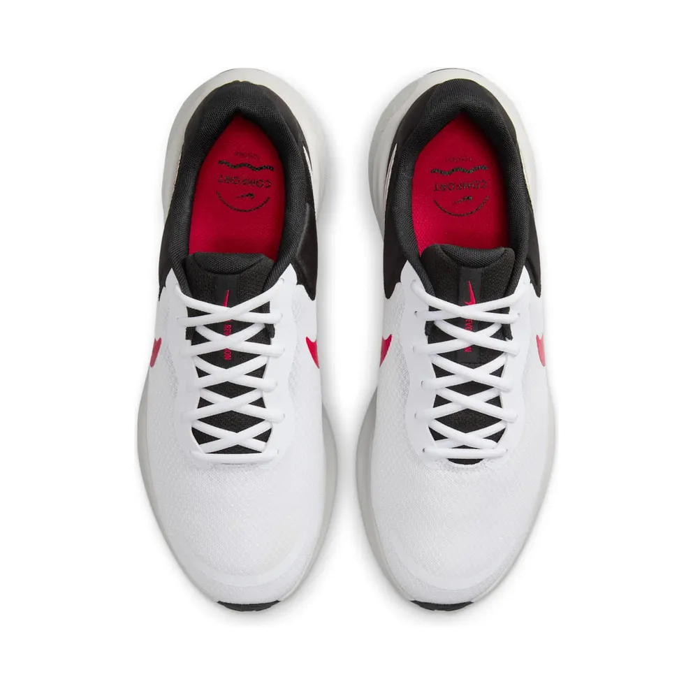 Nike Revolution 7 White Black Photon Dust Fire Red (FB2207-102)
