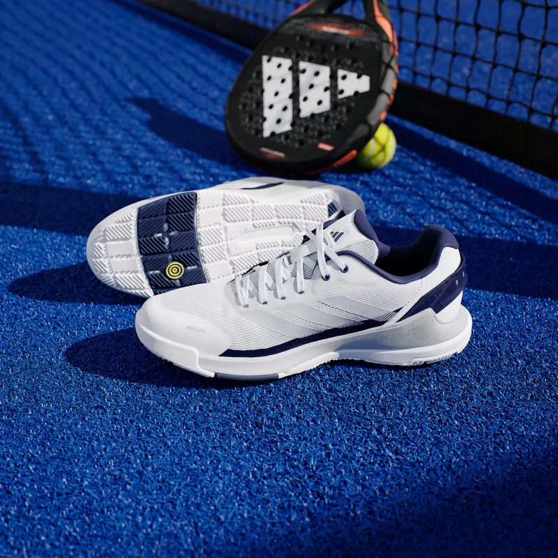 Adidas Crazyquick Padel Cloud White / Silver Metallic / Dark Blue (JR2127)