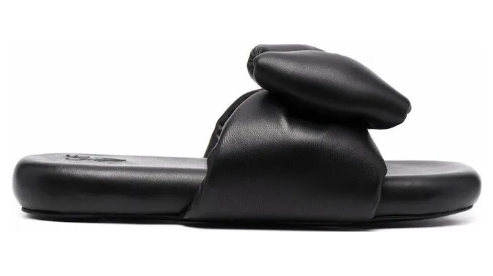 OFF-WHITE Extra Padded Bow Slide Black (OWIC005S22LEA0011000)