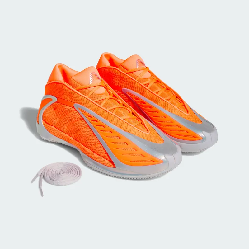 Adidas Anthony Edwards 2 Shoes Lucid Orange / Silver Metallic / Grey One (KK1390)