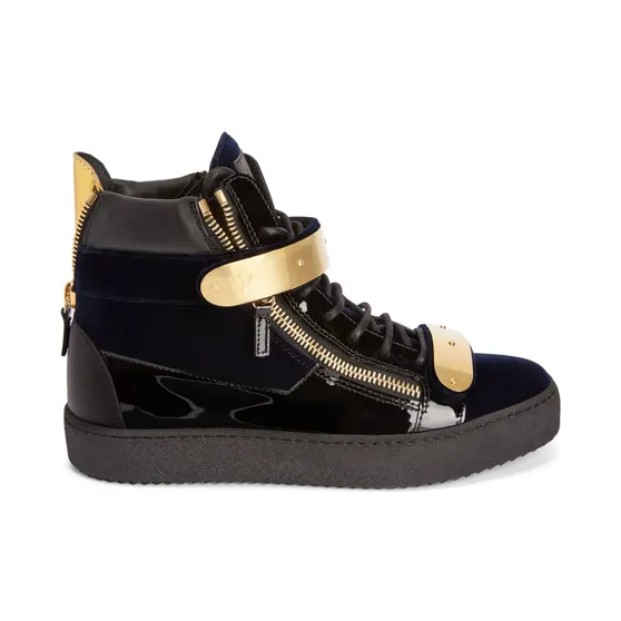 Giuseppe Zanotti Coby mid-top met dubbele bandjes “Blue” (RM10065001)