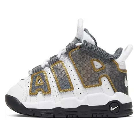 Nike Air More Uptempo White Anthracite Snakeskin (TD) (CQ4582-100)