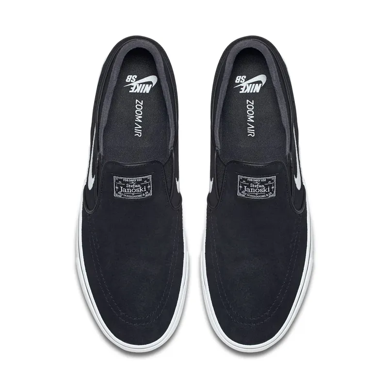 Nike SB Zoom Stefan Janoski Slip-On Black White Black/Cool Grey-White (833564-001)