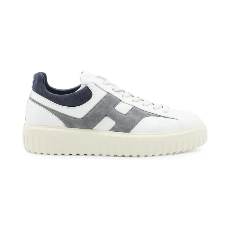 Hogan H-Stripes met vlakken en logo-patch “White” (HXM6450FE91N1M)