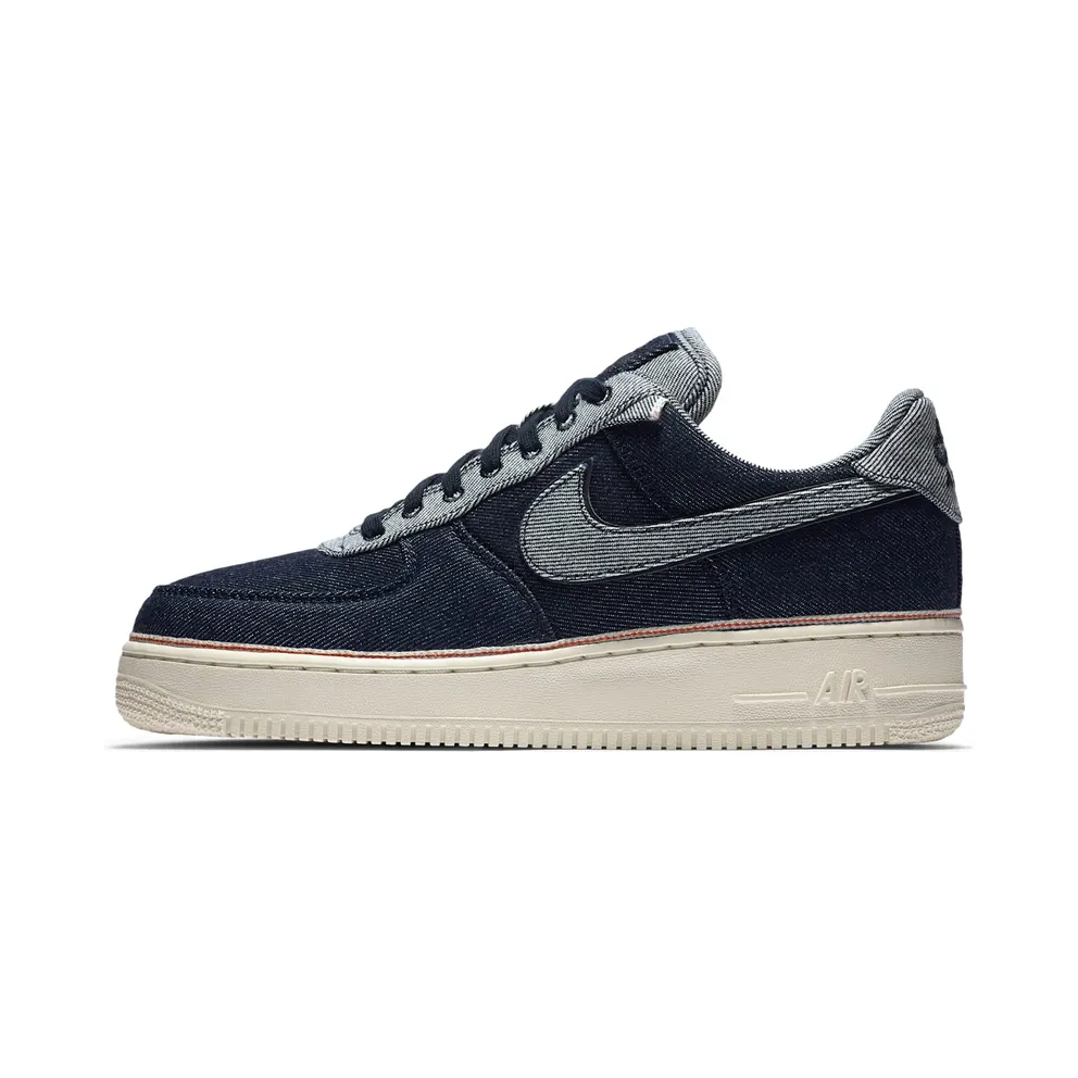 Nike Air Force 1 Low 3×1 Denim Raw Indigo Raw Indigo/Raw Indigo-Dark Obsidian-Total Orange-Summit White (905345-402)