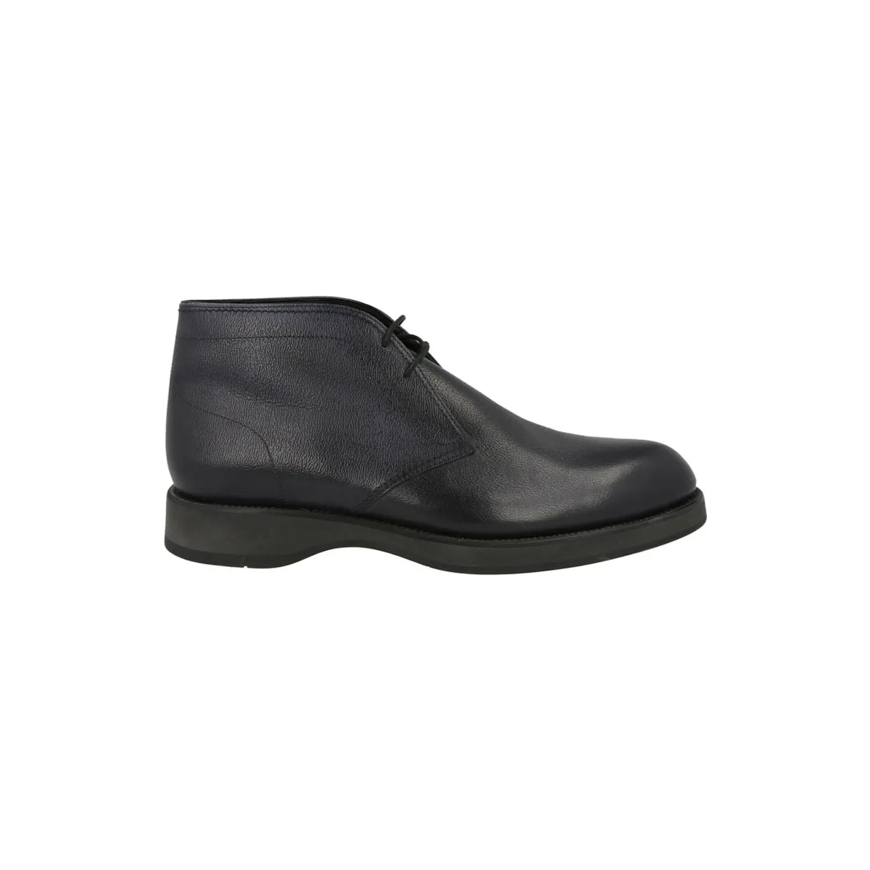 Brioni Desert Leather Ankle Boots Midnight Blue (QQC30L-O9716-4000)