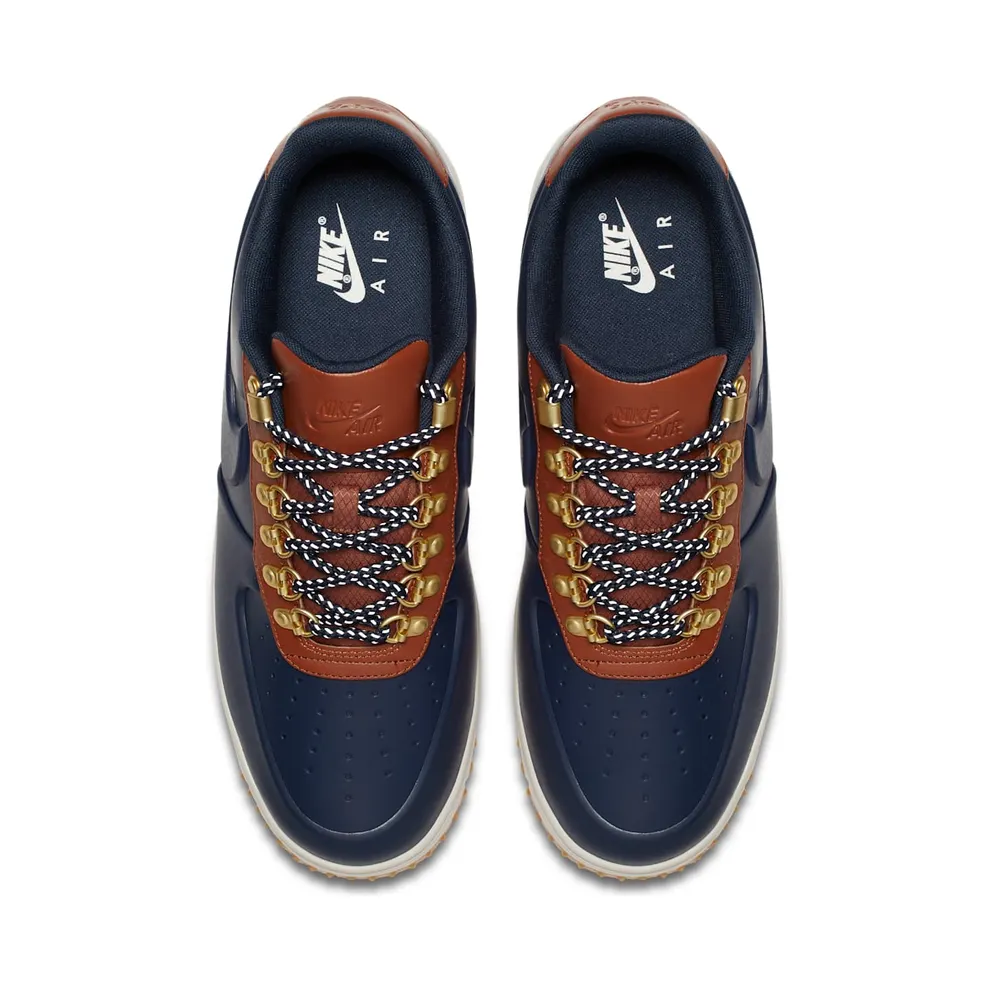 Nike Lunar Force 1 Duckboot Low Obsidian Saddle Brown Obsidian/Saddle Brown-Light Bone-Obsidian (AA1125-400)