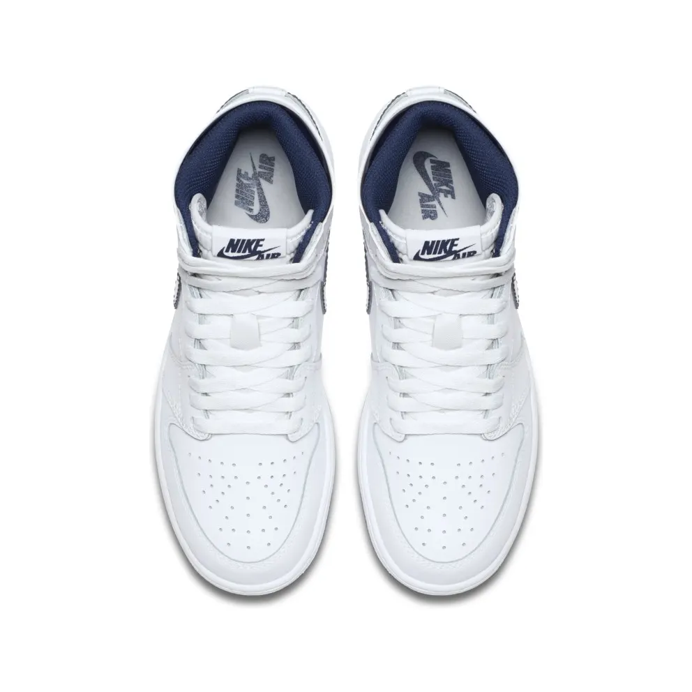 Jordan 1 Retro Metallic Navy 2016 (GS) White/Metallic Navy (575441-106)