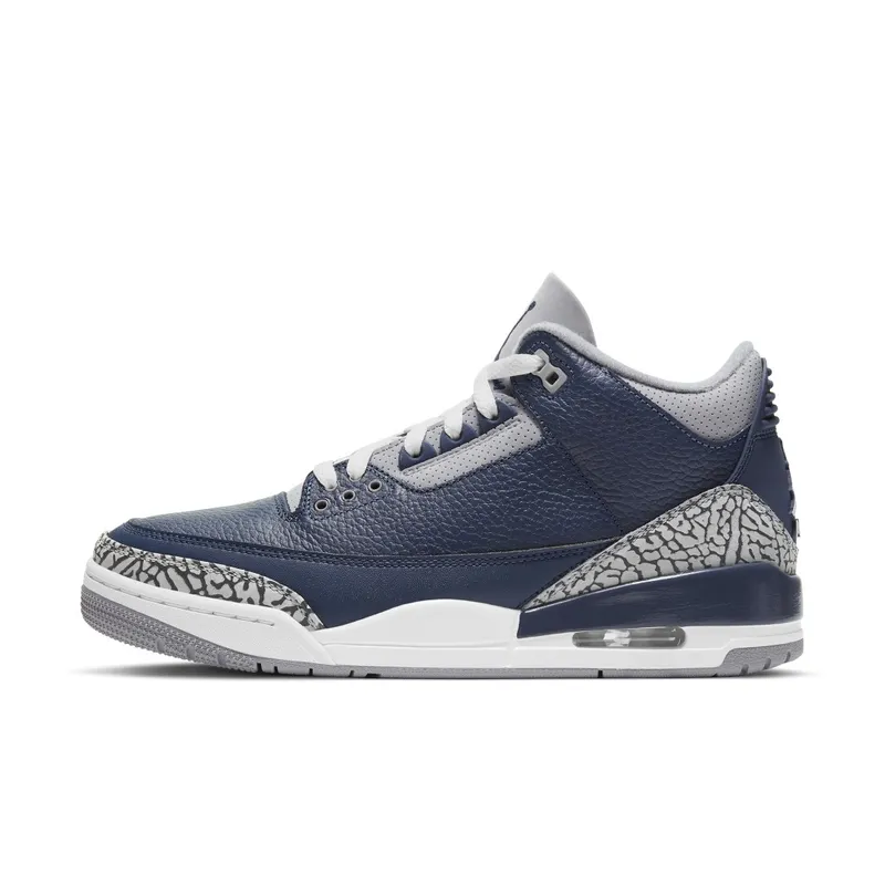 Jordan 3 Retro Georgetown (2021) Midnight Navy/Cement Grey-White (CT8532-401)