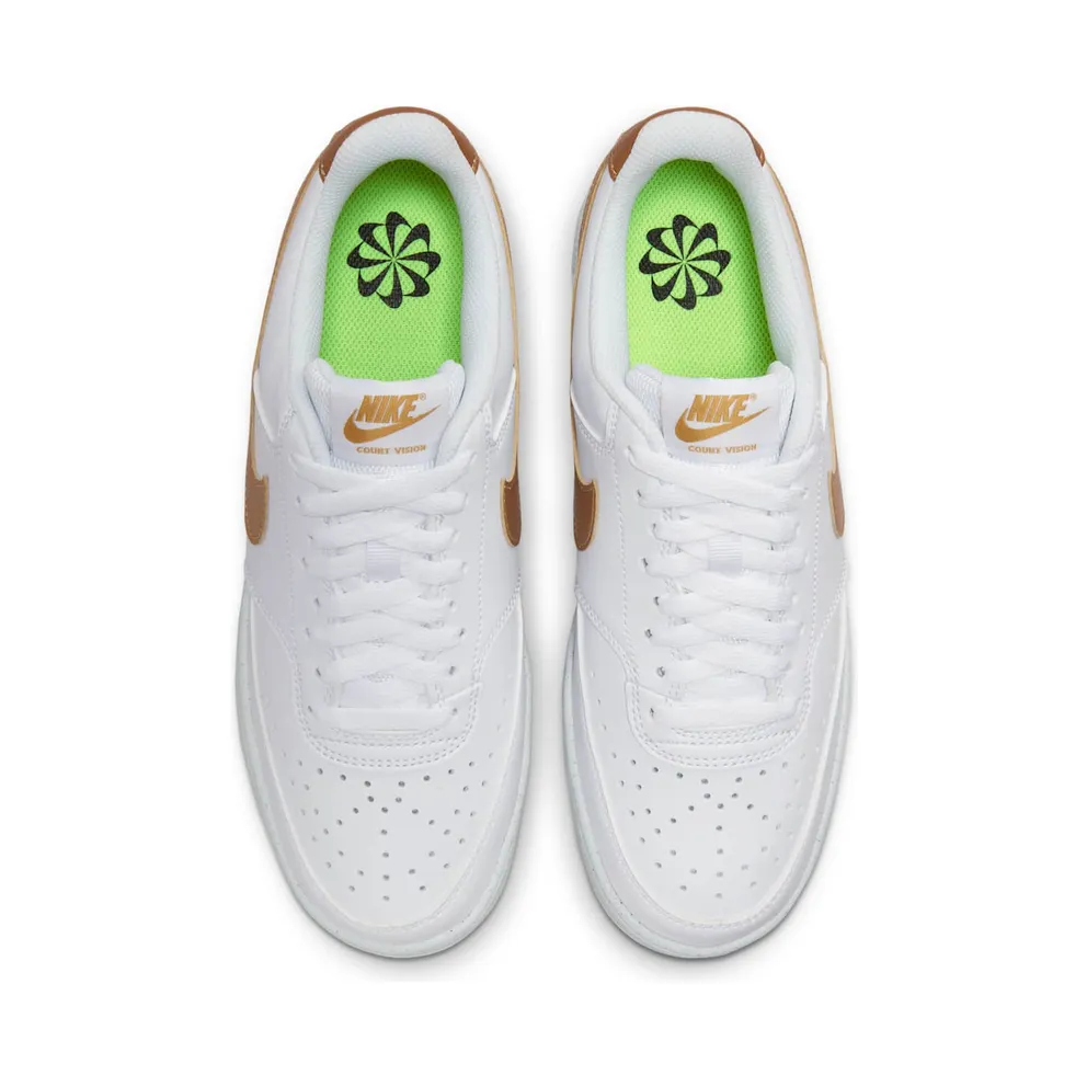 Nike Court Vision Low Next Nature White Metallic Gold (DH3158-105)