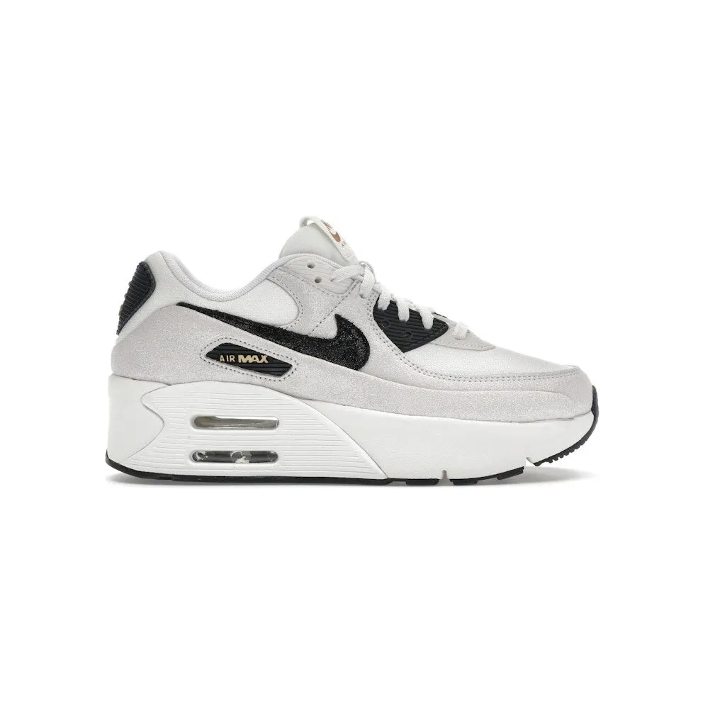 Nike Air Max 90 LV8 White Metallic Gold Black (HQ3497-100)