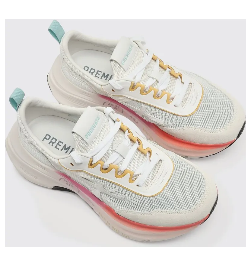 Premiata Hill Nylon and Suede White (HILL8239)