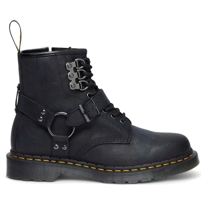 Dr. Martens 1460 Hardware Antique Leather Lace Up Boots Black (32038001)