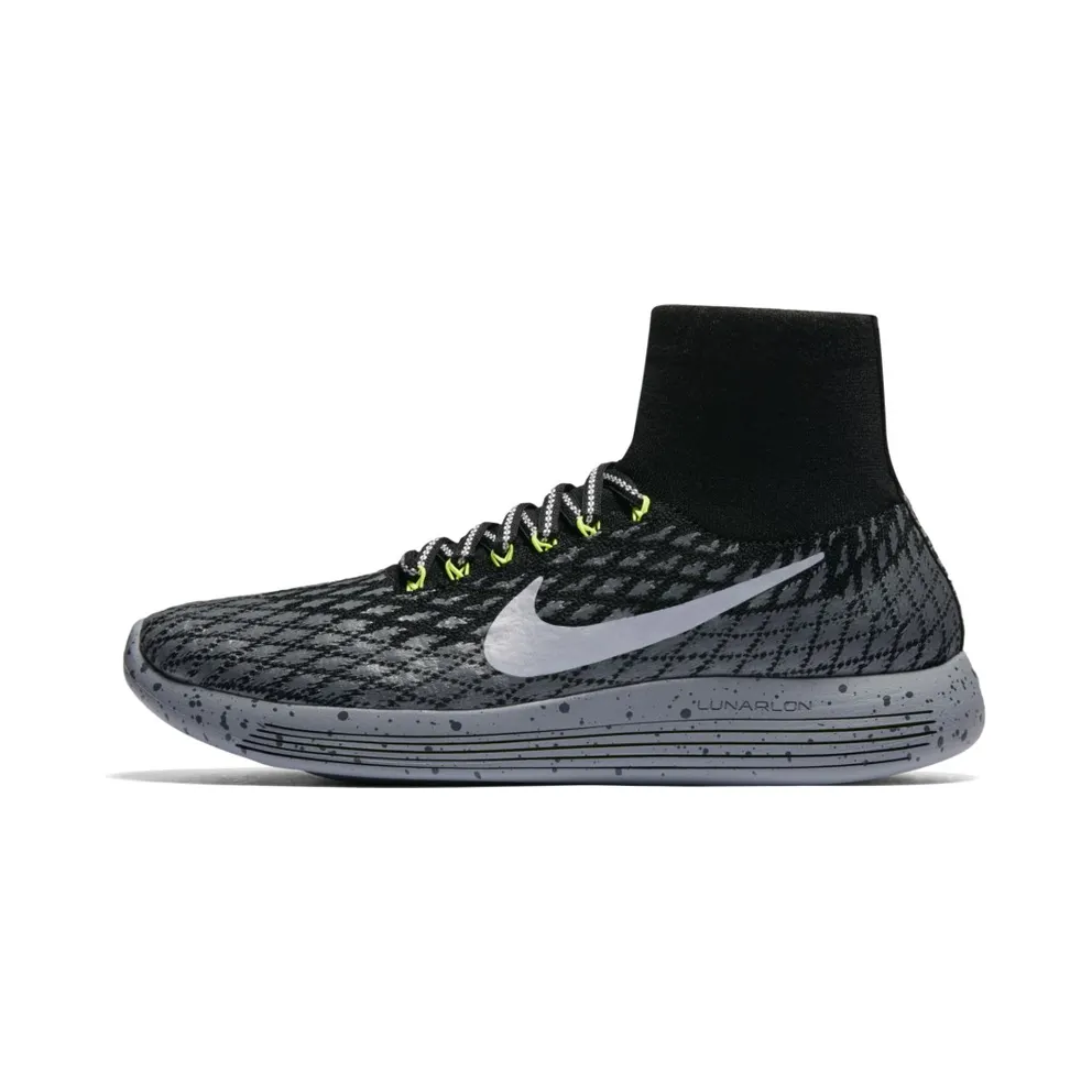Nike Lunarepic Flyknit Shield Black Silver Volt (W) Black/Metallic Silver-Dark Grey-Stealth (849665-001)