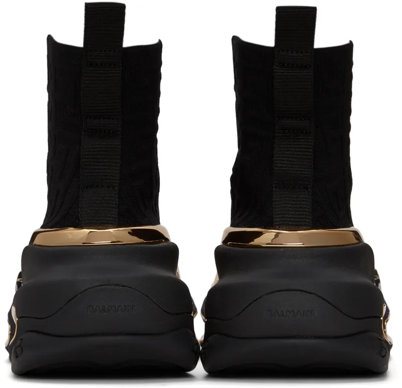 Balmain Black Knit Monogram B-Bold (XN1VJ684TKMM)