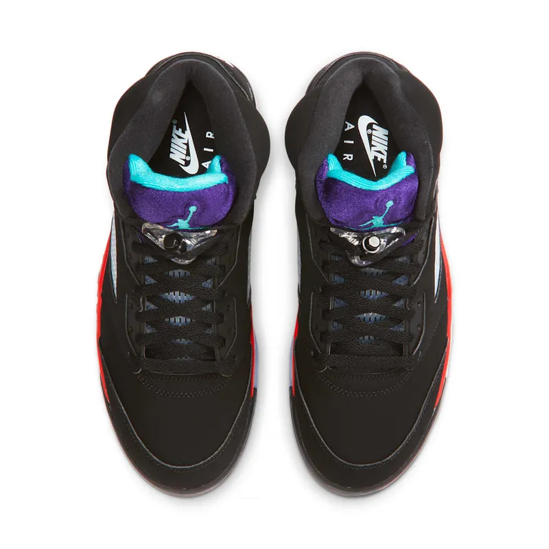 Jordan 5 Retro Top 3 Black/Fire Red-Grape Ice-New Emerald (CZ1786-001)