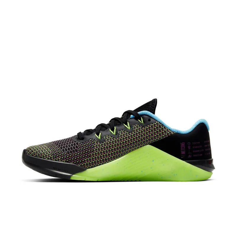 Nike Metcon 5 AMP Black (W) Black/Green Strike-Blue Fury-Fire Pink (CD3398-063)