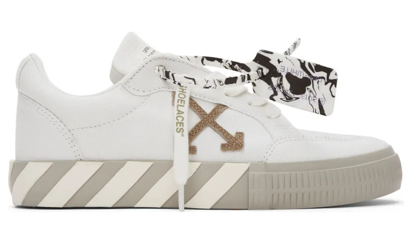 Off-White White Vulcanized Eco Canvas Sneakers (OMIA085F21FAB0010161)
