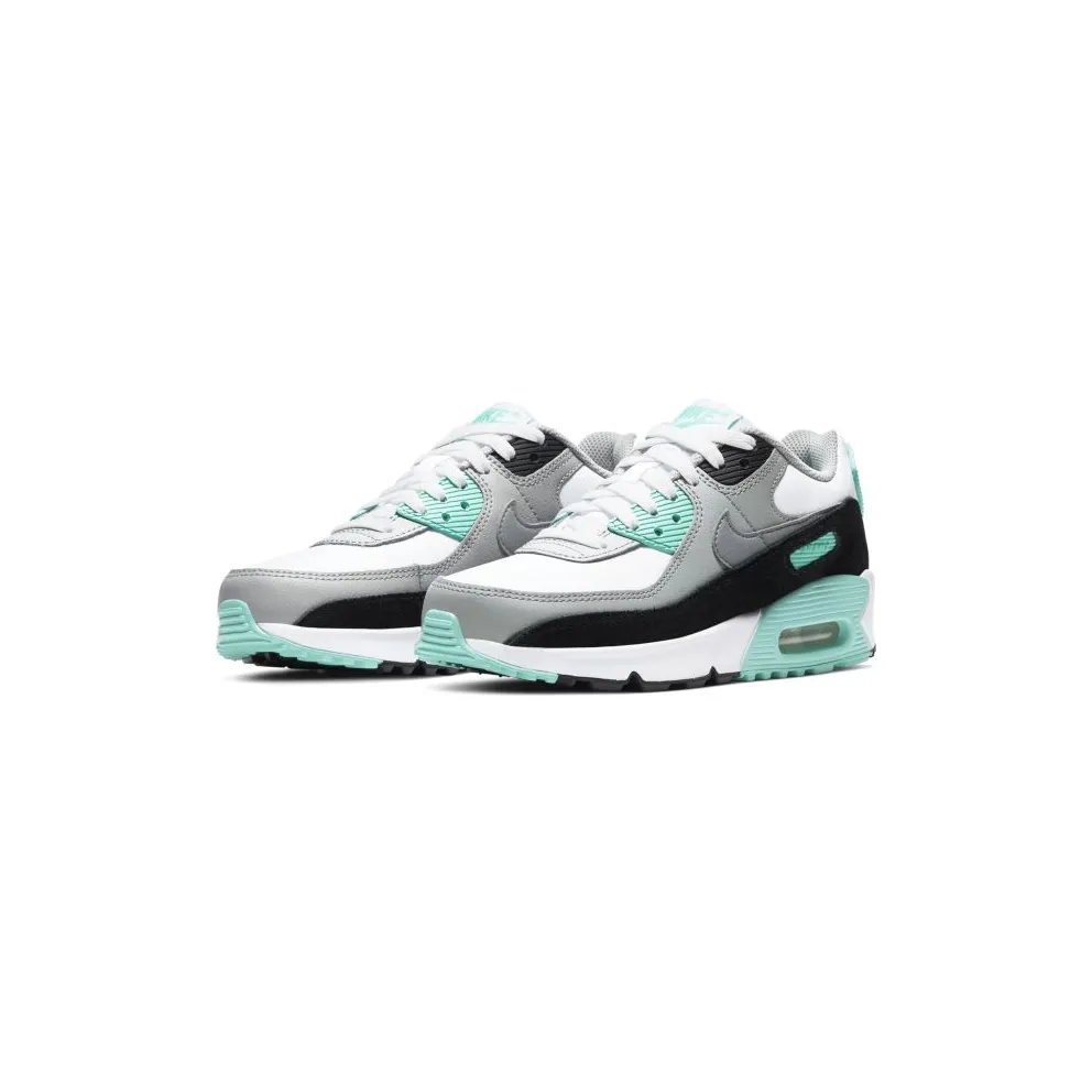 Nike Air Max 90 LTR Particle Grey Teal (GS) WHITE/PARTICLE GREY-LT SMOKE GREY (CD6864-102)
