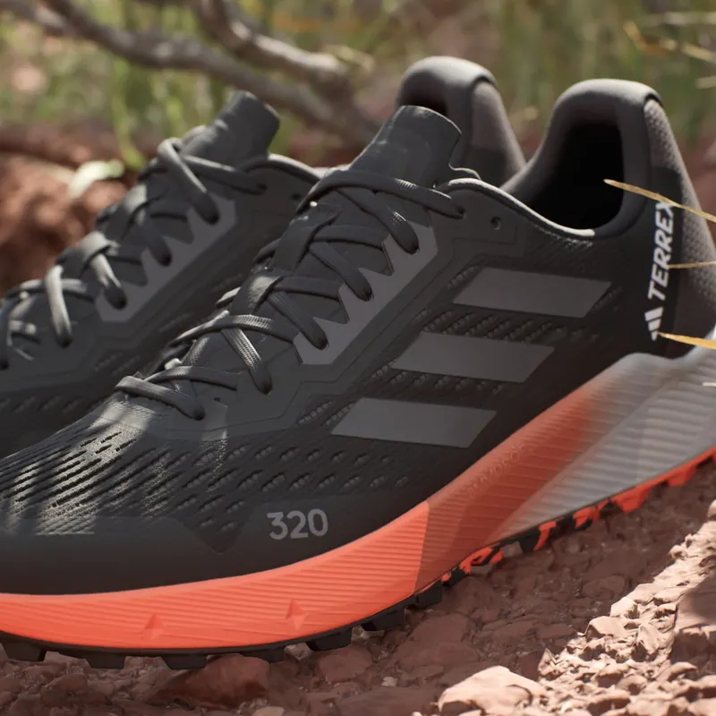 adidas Terrex Agravic Flow 2.0 Trail Core Black Grey Impact Orange (IG8018)