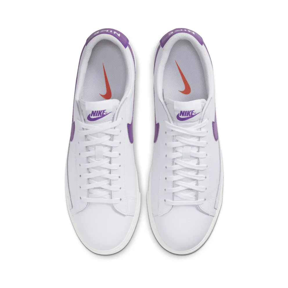 Nike Blazer Low Leather White Purple White/Voltage Purple-Sail (CI6377-103)