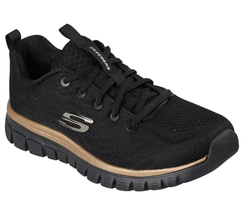 Skechers Graceful – Get Connected Sneaker Black/Roos Gold