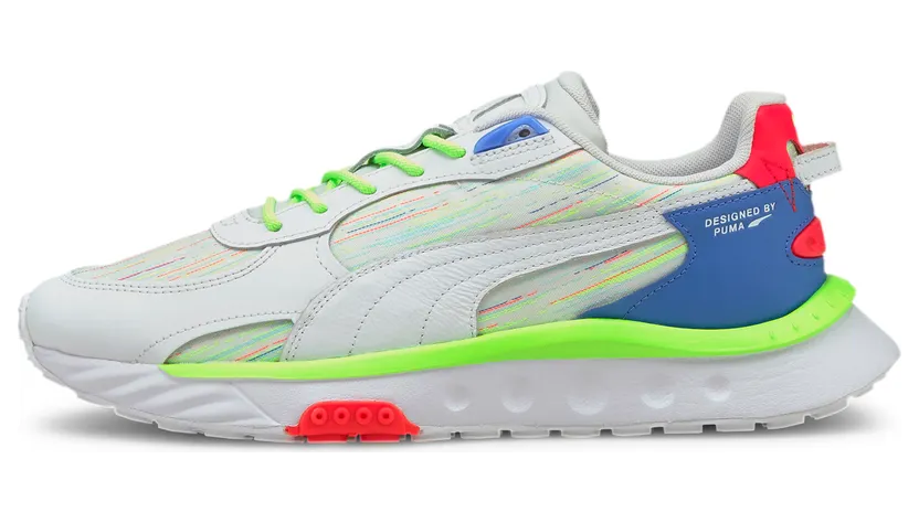 Puma Wild Rider Spectra-sportschoenen Wit/Blauw (382874-01)