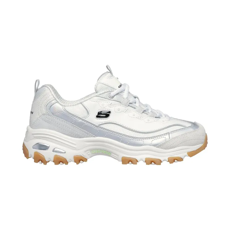 Skechers D’Lites “Dazzling Shine White / Grey” (150556WGY)