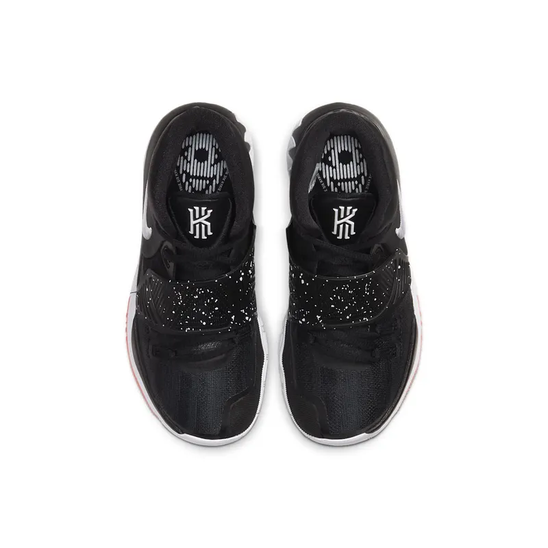 Nike Kyrie 6 Jet Black White (PS) Black/White-Bright Crimson (BQ5600-001)
