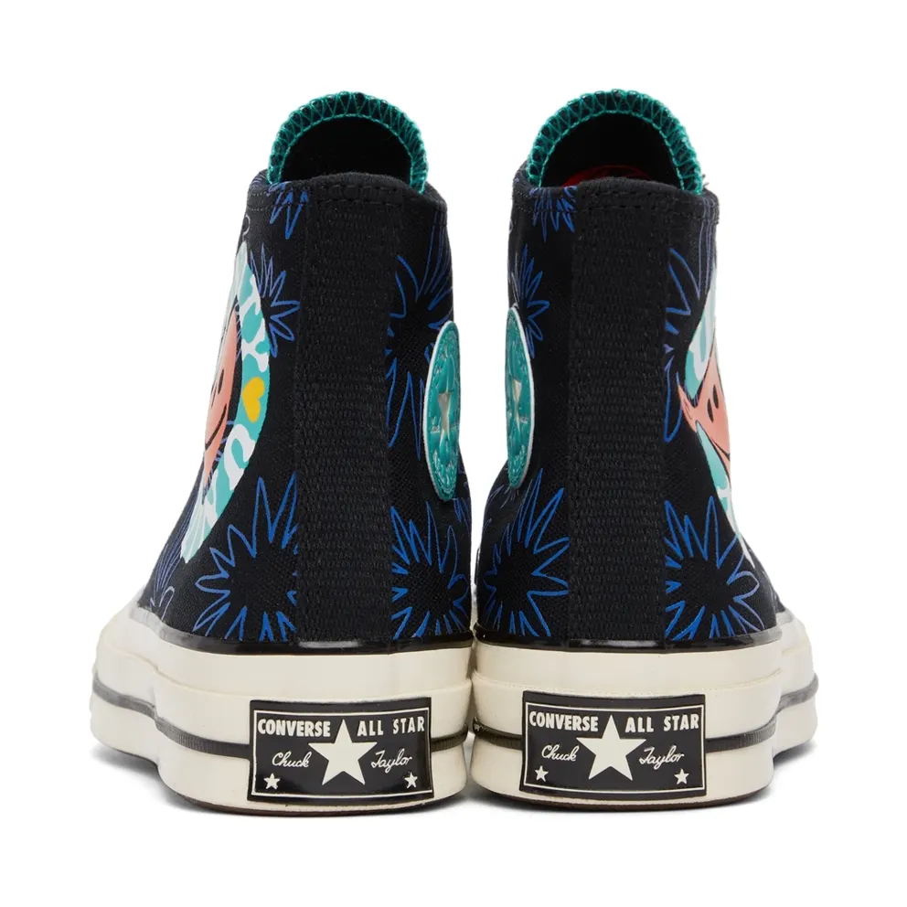 Converse Chuck 70 Zonnige Flowers Black/washed Teal/game Royal (172824C)