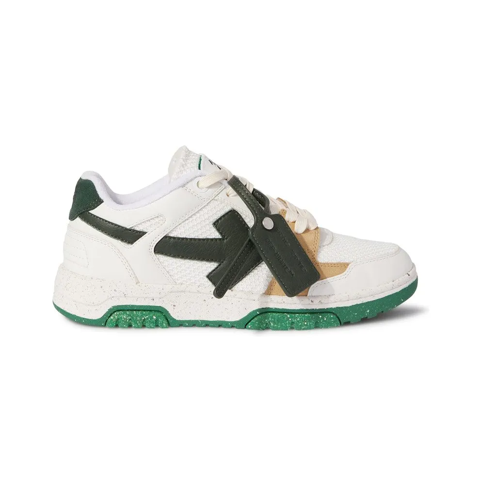 OFF-WHITE Out Of Office Low Slim White Green (OMIA243S23LEA0010149)
