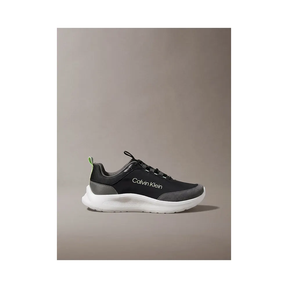 Calvin Klein Ck Curve – Lichtgewicht Hardloopsneakers “BLACK/GRANITE GRAY/WHITE GREEN” (HM0HM0234201G)