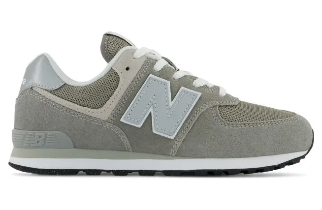 New Balance Kids Grey 574 Big Kids Sneakers (GC574EVG)