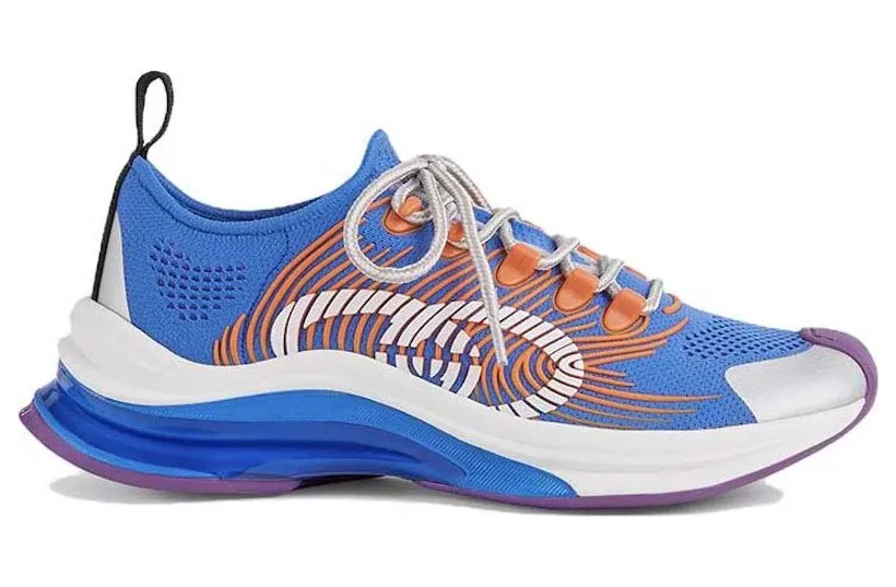 Gucci Monogram Sneakers Blue Orange (680902 UFE10 8880)