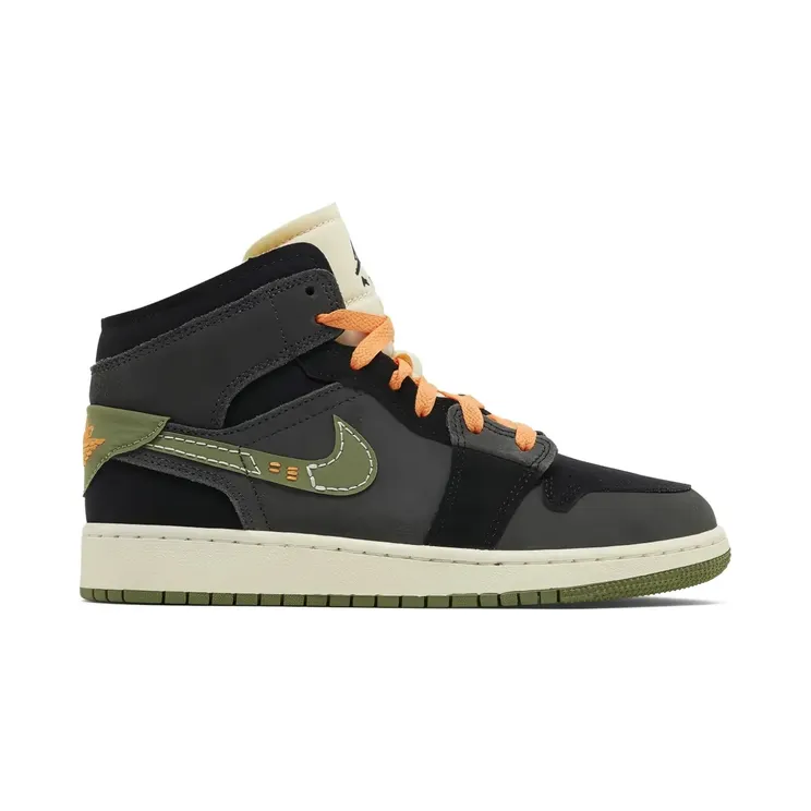 Jordan Air Jordan 1 Mid SE Craft Anthracite/Light Olive “Black” (FD5847)