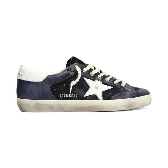Golden Goose Super-Star distressed-effect “Blue” (GMF00118F008620)
