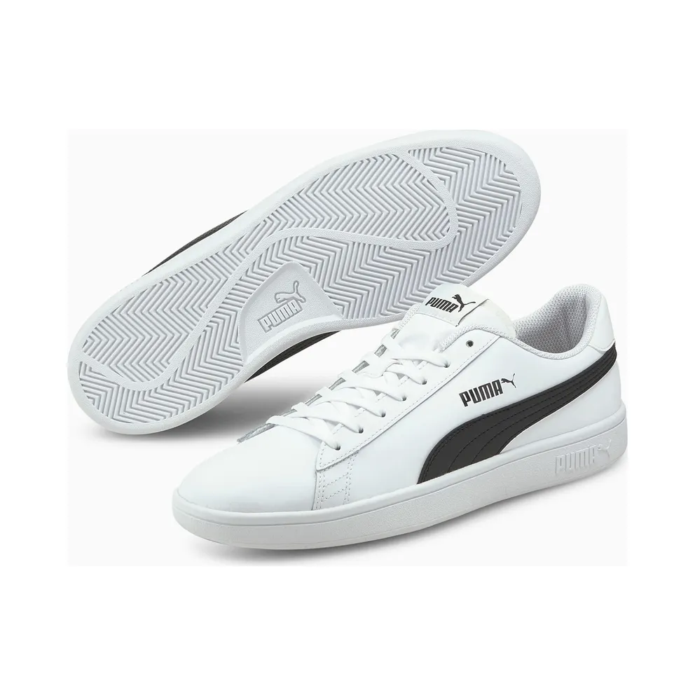 Puma Smash v2 leren White/Black (365215-01)