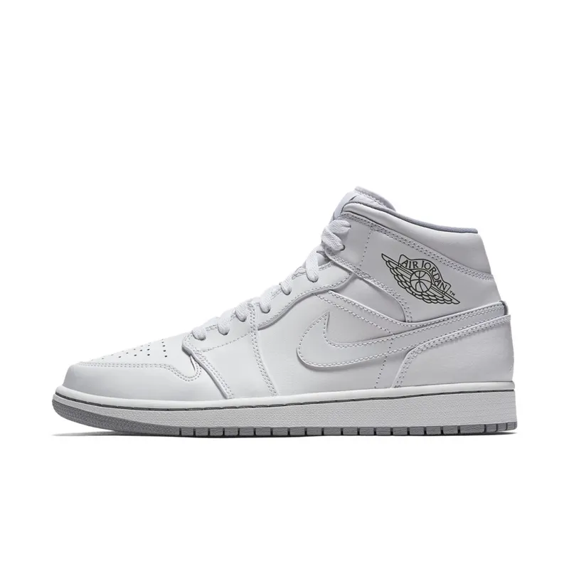 Jordan 1 Mid White Wolf Grey (2016) White/White-Wolf Grey (554724-112)