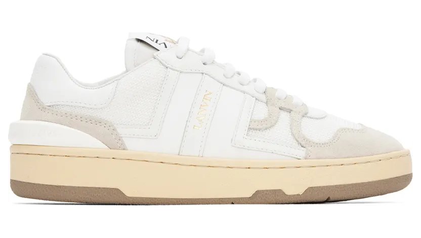 Lanvin White Leather Clay Low Sneakers (FM-SKDK00-NASH-A20)