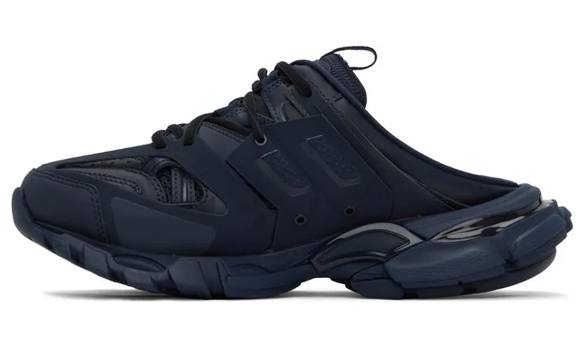 Balenciaga Navy Track Mules (653814-W3DA3-4010) (3)