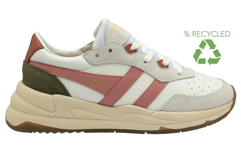 Gola sneaker wit/koraalroze/kaki (CLB522WU)