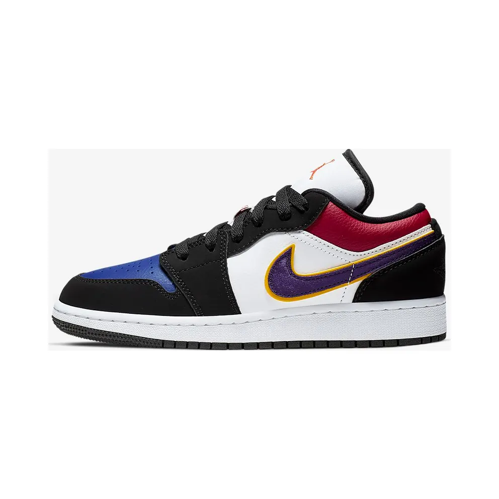 Jordan 1 Low Lakers Top 3 (GS) Black/Field Purple-White (553560-051)