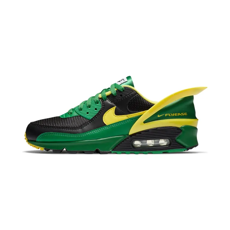 Nike Air Max 90 Flyease Oregon “Black / Apple Green / Yellow Strike” (CZ4270-001)