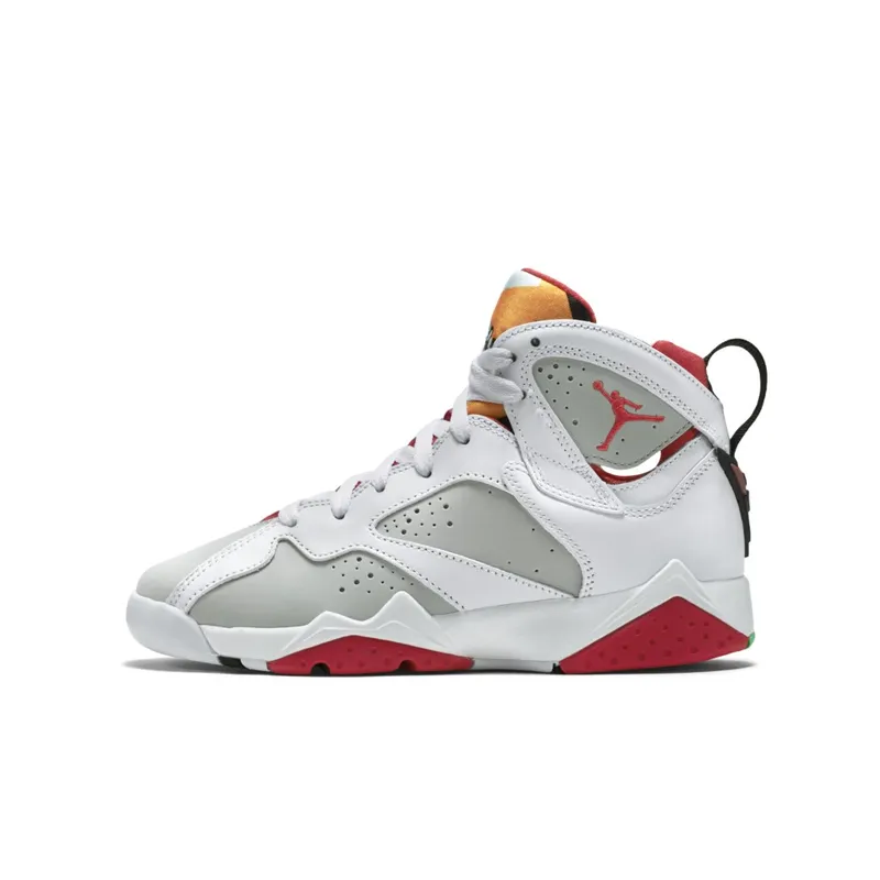 Jordan 7 Retro Hare 2015 (GS) White/True Red-Light Silver-Tourmaline (304774-125)