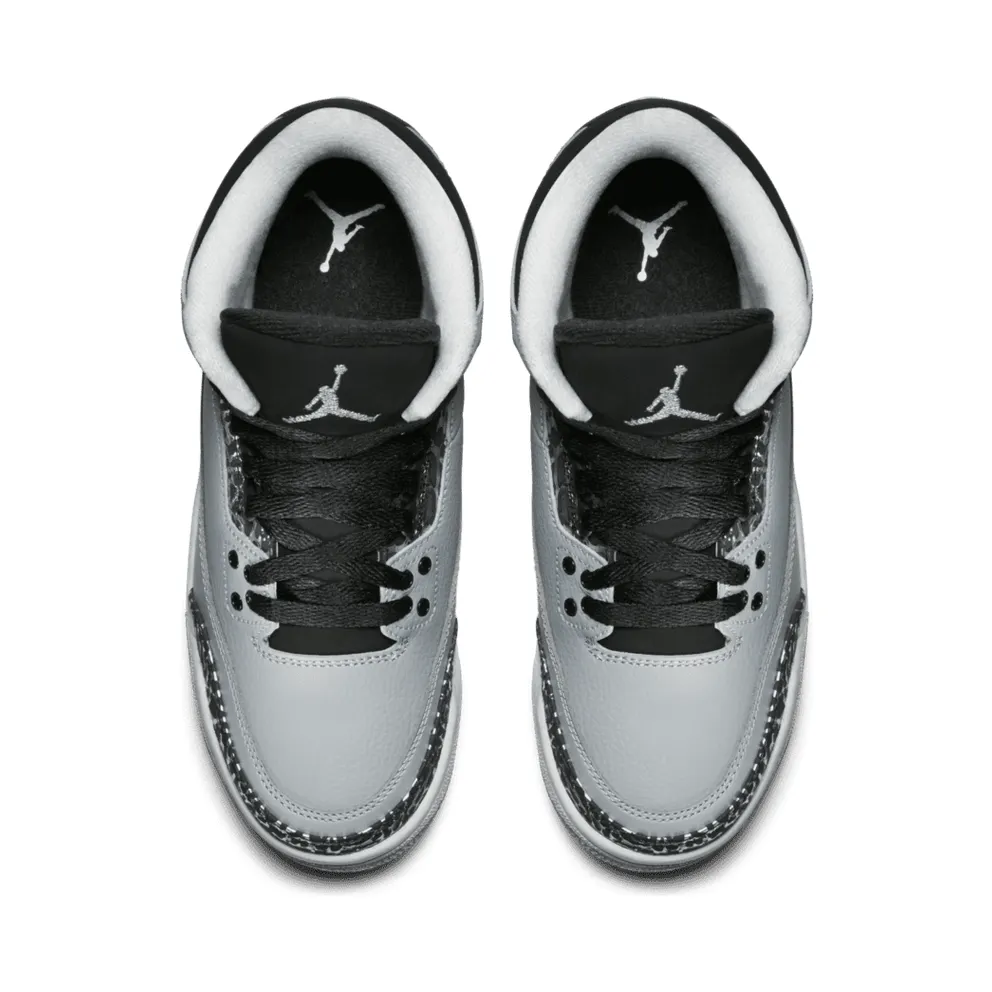 Jordan 3 Retro Wolf Grey (GS) Wolf Grey/Metallic Silver-Black (398614-004)
