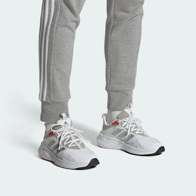 Adidas AlphaEdge + Cloud White / Silver Metallic / Bright Red (IF7289)