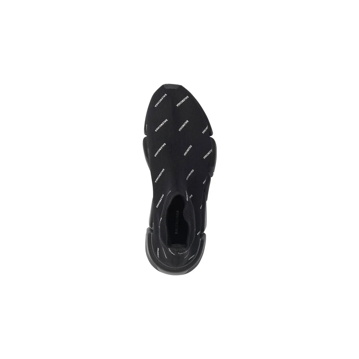 Balenciaga Speed Trainer 2.0 All Over Logo Black White (617239W2DB01090) (4)
