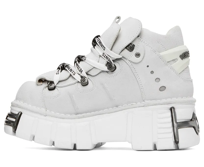 VETEMENTS White New Rock Edition Platform Sneakers (UA53SN200W) (3)