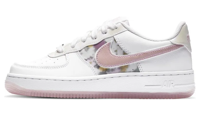 Nike Air Force 1 LV8 GS ‘Floral’ White/Metallic Silver/Light Arctic Pink/Light Arctic Pink (CN8535-100)